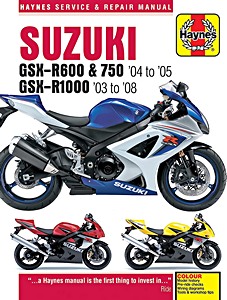 Buch: Suzuki GSX-R 600 & 750 (2004-2005) & GSX-R 1000 (2003-2008) - Haynes Service & Repair Manual