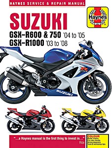 Boek: Suzuki GSX-R 600 & 750 (2004-2005) & GSX-R 1000 (2003-2008) - Haynes Service & Repair Manual