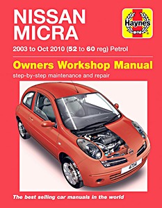 Book: Nissan Micra - Petrol (2003 - Oct 2010) - Haynes Service and Repair Manual