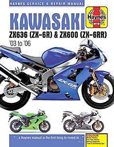 Livre : Kawasaki ZX 636 (ZX-6R) & ZX 600 (ZX-6RR) (2003-2006) - Haynes Service & Repair Manual