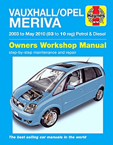 Book: Vauxhall / Opel Meriva - Petrol & Diesel (2003 - May 2010) - Haynes Service and Repair Manual