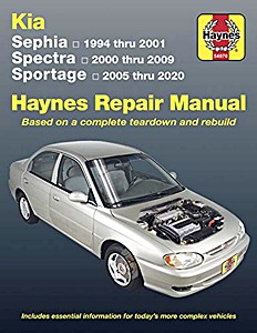 Boek: Kia Sephia (1994-2001), Spectra (2000-2009) & Sportage (2005-2020) (USA) - Haynes Repair Manual
