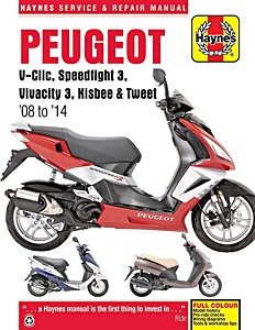 HP5751PE Peugeot V-Clic, Speedfght 3, Vivacity 3, Kisbee & Tweet (2008-2014) | Haynes Service & Repair Manual