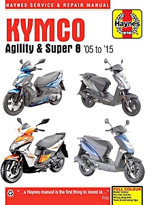 Książka: Kymco Agility & Super 8 (2005-2015) - Haynes Service & Repair Manual