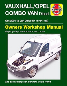 Livre: Vauxhall / Opel Combo Van - 1.3 and 1.7 Diesel (Oct 2001 - Jan 2012) - Haynes Service and Repair Manual