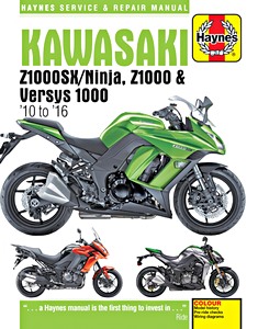 Książka: Kawasaki Z1000 SX / Ninja, Z1000 & Versys 1000 (2010-2016) - Haynes Service & Repair Manual