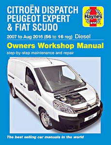 Boek: Citroën Jumpy (Dispatch) / Peugeot Expert / Fiat Scudo / Toyota Proace - Diesel (2007 - Aug 2016) - Haynes Service and Repair Manual