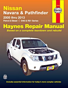 Książka: Nissan Navara (D40 series) & Pathfinder (R51 series) - Petrol & Diesel (2005-2013) (AUS) - Haynes Repair Manual