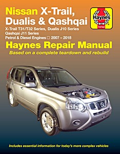 Book: Nissan X-Trail, Dualis & Qashqai - Petrol & Diesel Engines (2007-2018) (AUS) - Haynes Repair Manual