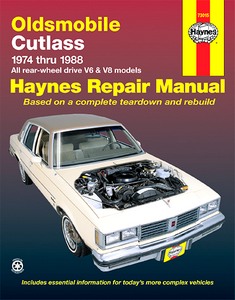 Livre: Oldsmobile Cutlass - All rear-wheel drive V6 & V8 models (1974-1988) - Haynes Repair Manual