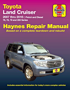 Livre: Toyota Land Cruiser - 76, 78, 79 and 200 Series - Petrol and Diesel (2007-2016) (AUS) - Haynes Repair Manual