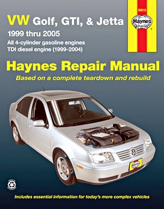 Book: VW Golf, GTI & Jetta - All 4-cylinder gasoline engines / TDI diesel engine (1999-2005) (USA) - Haynes Repair Manual