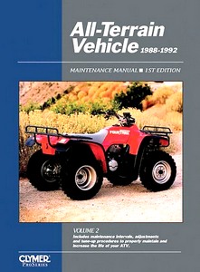 Book: All-Terrain Vehicle Maintenance Manual (Vol. 2) - Honda, Kawasaki, Polaris, Suzuki and Yamaha (1988-1992) - Clymer ProSeries Service and Repair Manual