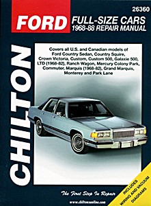 Livre: Ford / Mercury Full-size Cars (1968-1988) - Chilton Repair Manual