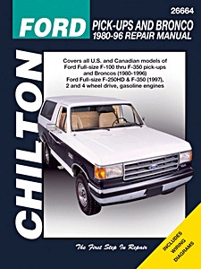 Livre : Ford Pick-Ups and Bronco - gasoline and diesel engines (1980-1996) - Chilton Repair Manual