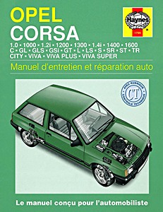 Livre : Opel Corsa A - essence (1983-1993) - Manuel d'entretien et réparation Haynes