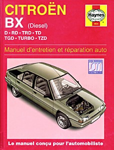 Livre : Citroën BX - Diesel (1983-1995) - Manuel d'entretien et réparation Haynes