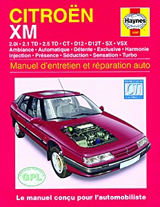 Boek: Citroën XM - 4 cylindres - essence et Diesel (1989-1998) - Manuel d'entretien et réparation Haynes