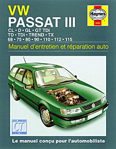 Boek: Volkswagen Passat III - essence et Diesel (1988-1996) - Manuel d'entretien et réparation Haynes
