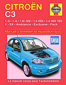Livre : Citroën C3 - essence et Diesel (2002-2005) - Manuel d'entretien et réparation Haynes
