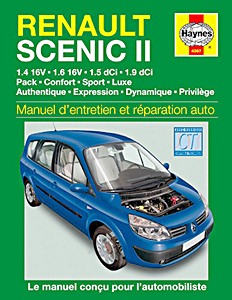 Livre : Renault Scénic II - essence & Diesel (2003-2006) - Manuel d'entretien et réparation Haynes