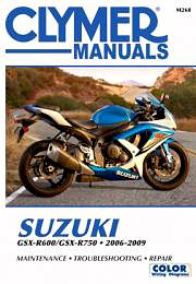 Book: Suzuki GSX-R600 / GSX-R750 (2006-2009) - Clymer Motorcycle Service and Repair Manual