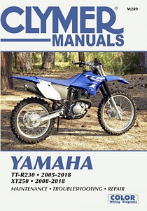 Livre: Yamaha TT-R230 (2005-2018), XT250 (2008-2018) - Clymer Motorcycle Service and Repair Manual