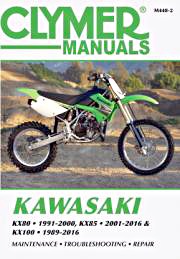 Book: Kawasaki KX 80 (1991-2000), KX 85 (2001-2016) & KX 100 (1989-2016) - Clymer Motorcycle Service and Repair Manual