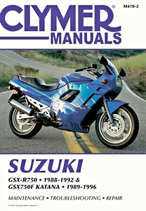 Book: Suzuki GSX-R 750 (1988-1992) & GSX 750F Katana (1989-1996) - Clymer Motorcycle Service and Repair Manual