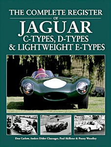 Omslag boek The Complete Register of Jaguar C-types, D-types and Lightweight E-types