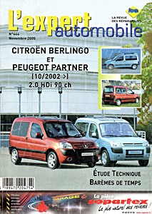 Boek: Citroën Berlingo / Peugeot Partner - Diesel 2.0 HDi (90 ch) (depuis 10/2002) - L'Expert Automobile