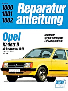 Book: [1000] Opel Kadett D - 12, 13, 16, 18 (9/81-84)