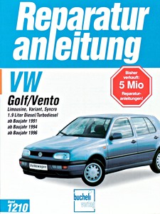 Książka: VW Golf III, Vento - 1.9 Liter Diesel / Turbodiesel, TDI (1991-1997) - Bucheli Reparaturanleitung