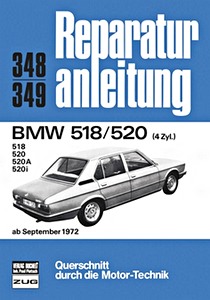 Książka: [0348] BMW 518, 520 (E12) - 4 Zyl (ab 9/1972)
