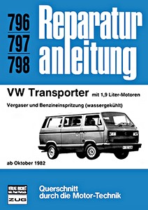 Livre: VW Transporter - 1.9 Liter Benzin-Motoren - wassergekühlt (ab 10/1982) - Bucheli Reparaturanleitung