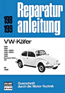 Book: VW Käfer, Karmann Ghia, 181 (ab 1968) - Bucheli Reparaturanleitung