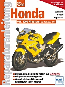 Livre : Honda VTR 1000 FireStorm (ab Modelljahr 1997) - Bucheli Reparaturanleitung