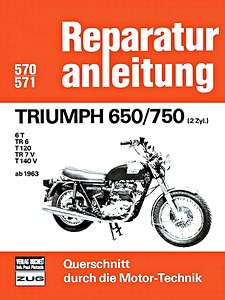 Książka: Triumph 650 / 750 (2 Zyl.) - 6 T, TR 6, T 120, TR 7V, T 140 V (ab 1963) - Bucheli Reparaturanleitung