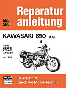 Book: Kawasaki 650 (4 Zyl.) - Z 650, Z 650 C, LTD 650, Z 650 SR (ab 1976) - Bucheli Reparaturanleitung