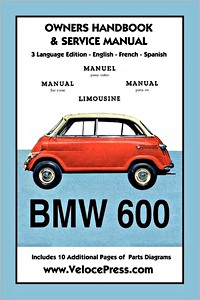 Okładka instrukcji napraw BMW 600 Limousine (1957-1959) Owners Manual & Service