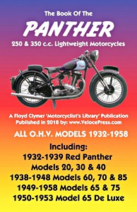 Couverture revue technique The Book of the Panther 250 & 350 cc Lightweight Motorcycles - All O.H.V. Models 1932-1958