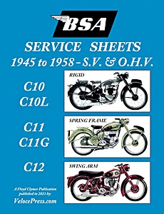 BSA C10, C10L, C11, C11G, C12 (1945-1958) - Service Sheets | Veloce Press