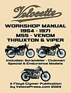 Couverture revue technique Velocette MSS, Venom, Thruxton & Viper (1954-1971) - Workshop Manual & Illustrated Parts Manual