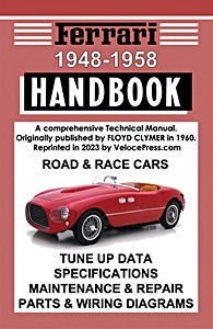 Okładka instrukcji napraw Ferrari Handbook 1948-1958 - A Comprehensive Technical Manual for the Road & Race Cars