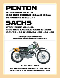 Penton-Sachs Berkshire & Six Day 100cc & 125cc (1968-1975) - Workshop Manual | Floyd Clymer Manual Reprint | Veloce Press