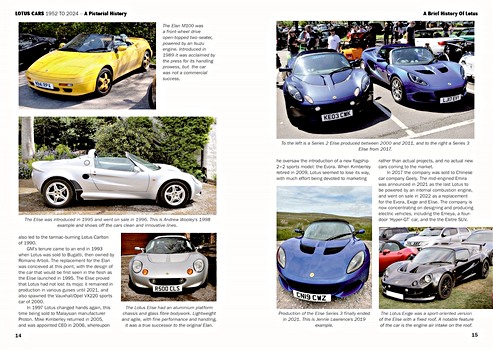 Bladzijden uit het boek Lotus Cars 1952 to 2024 (1)