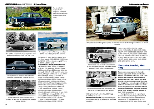 Strony książki Mercedes-Benz Cars 1947 to 2000 - A Pictorial History (1)