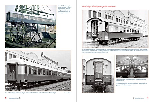 Strony książki Maschinenfabrik Esslingen: Personen- und Guterwagen (2)