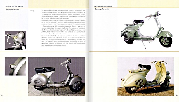 Bladzijden uit het boek Vespa: Die Chronik von 1946 bis heute (1)