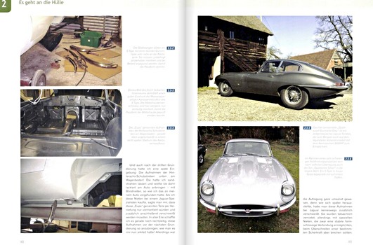 Bladzijden uit het boek Das Jaguar E-Type Schraubertagebuch (1)